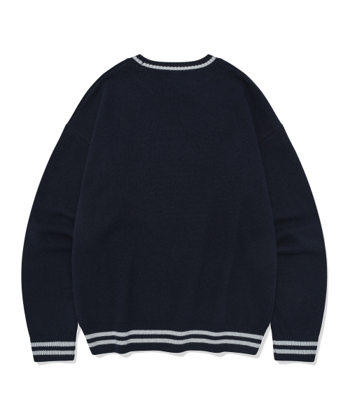 COVERNAT(カバーナット)の「ビッグCロゴクルーネックニットダークネイビー(ニット/セーター・レディース・その他・X-SMALL/SMALL/MEDIUM/LARGE/X-LARGE/XX-LARGE)」の2枚目の写真