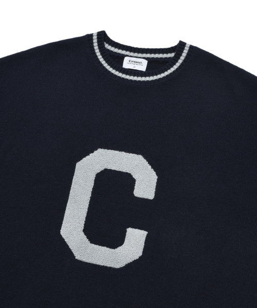 COVERNAT(カバーナット)の「ビッグCロゴクルーネックニットダークネイビー(ニット/セーター・レディース・その他・X-SMALL/SMALL/MEDIUM/LARGE/X-LARGE/XX-LARGE)」の3枚目の写真
