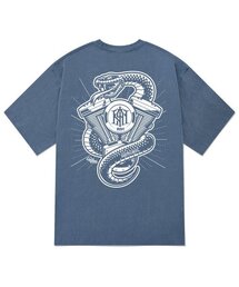 KTPN0188 ホットロードピグメント半袖Tシャツ - ブルー