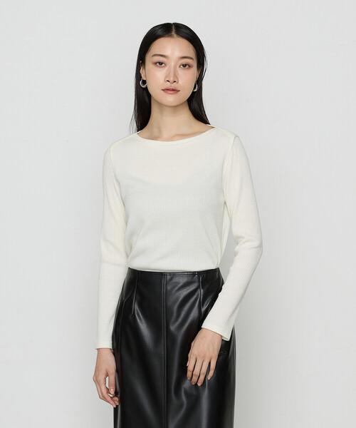 COMME CA（コムサ）の「〔 TALLサイズ 〕 ラグウォーム リブ プルオーバー（Tシャツ/カットソー・レディース・グレー/オフホワイト/ブルー/ブラック/ライトグレー・13号/15号）」の10枚目の写真