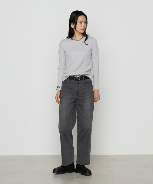 COMME CA（コムサ）の「〔 TALLサイズ 〕 ラグウォーム リブ プルオーバー（Tシャツ/カットソー・レディース・グレー/オフホワイト/ブルー/ブラック/ライトグレー・13号/15号）」の12枚目の写真