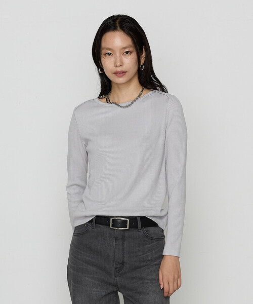 COMME CA（コムサ）の「〔 TALLサイズ 〕 ラグウォーム リブ プルオーバー（Tシャツ/カットソー・レディース・グレー/オフホワイト/ブルー/ブラック/ライトグレー・13号/15号）」の13枚目の写真