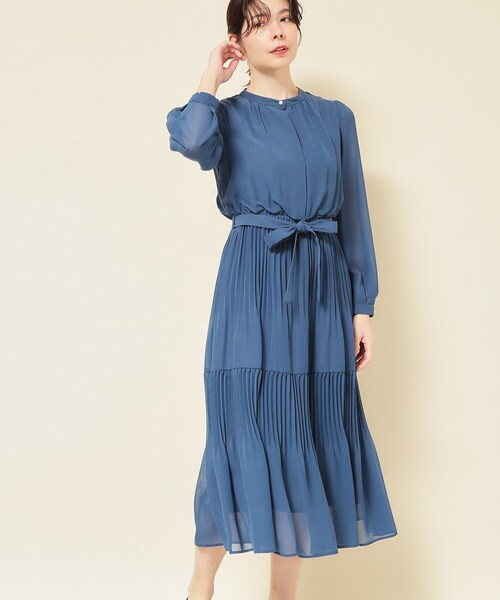 S～Lサイズ／セレモニーにも】プリーツワンピース（ワンピース