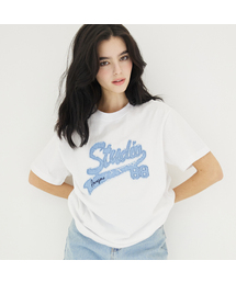 スタジオデニムパッチ半袖Tシャツホワイト