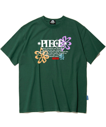 TRIPSHION（トリップション）の「ピースフラワーグラフィックTシャツ - グリーン（Tシャツ/カットソー）」