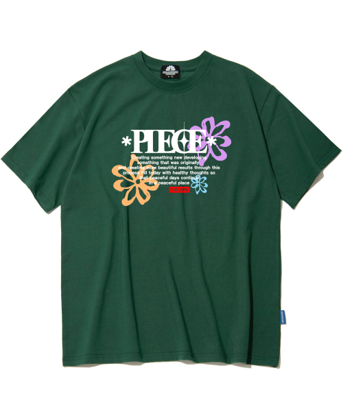 TRIPSHION(トリップション)の「ピースフラワーグラフィックTシャツ - グリーン(Tシャツ/カットソー・メンズ・その他・MEDIUM/LARGE/X-LARGE)」の1枚目の写真