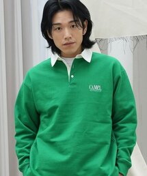 CAMEL WORK（キャメルワーク）の「スモール e ロゴ カラーティーシャツ（グリーン）（ポロシャツ）」