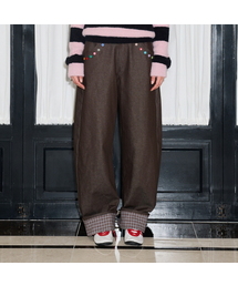 L19 COLOR BUTTON PANTS(BROWN)