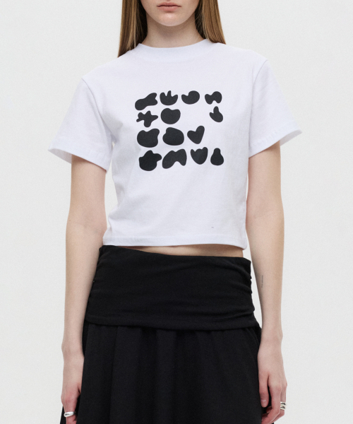 DNSR WOMEN(ディーエヌエスアールウーマン)の「シェイプクロップTシャツホワイト(Tシャツ/カットソー・レディース・その他・OS)」の3枚目の写真