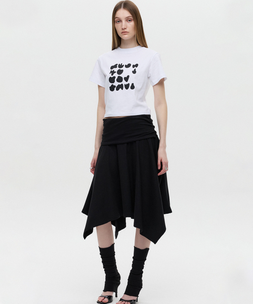 DNSR WOMEN(ディーエヌエスアールウーマン)の「シェイプクロップTシャツホワイト(Tシャツ/カットソー・レディース・その他・OS)」の4枚目の写真