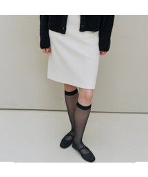 Velvet midi skirt - Ivory