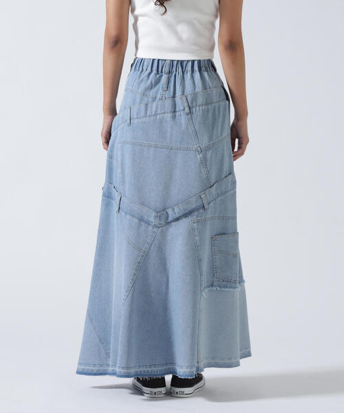 AULA AILA（アウラアイラ）の「AULA AILA/アウラアイラ/別注デニムリメイクスカート（スカート・レディース・ブラック/ブルー・1/0）」の10枚目の写真