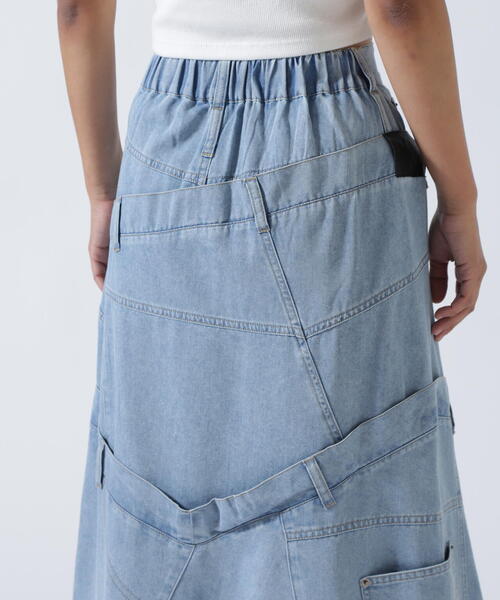 AULA AILA（アウラアイラ）の「AULA AILA/アウラアイラ/別注デニムリメイクスカート（スカート・レディース・ブラック/ブルー・1/0）」の14枚目の写真