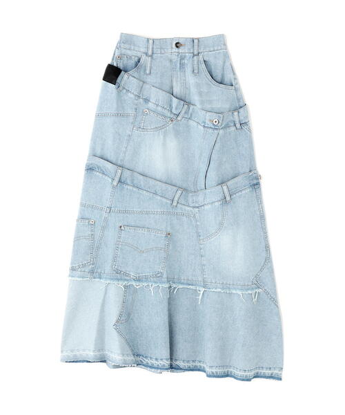 AULA AILA（アウラアイラ）の「AULA AILA/アウラアイラ/別注デニムリメイクスカート（スカート・レディース・ブラック/ブルー・1/0）」の16枚目の写真