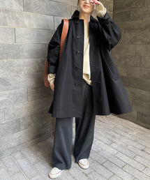 ブランド古着】TICCA｜ティッカのステンカラーコート（ウール・ニット