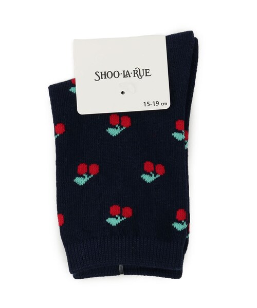 SHOO・LA・RUE(シューラルー)の「総柄アソートクルー丈ソックス(ソックス/靴下・キッズ・ピンク/アイボリー/ネイビー・75/79)」の2枚目の写真