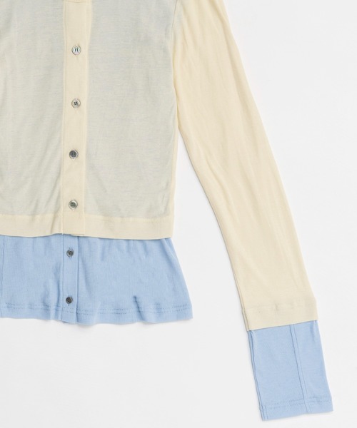 MAISON SPECIAL（メゾンスペシャル）の「【PRE-ORDER】2WAY Neck Bicolor Comfort Top/2WAYネックバイカラーコンフィートップ（その他トップス・レディース・ライトグレー/イエロー/オレンジ/ブラック・FREE）」の8枚目の写真