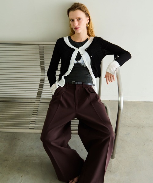 2WAY Neck Bicolor Comfort Top/2WAYネックバイカラーコンフィートップ