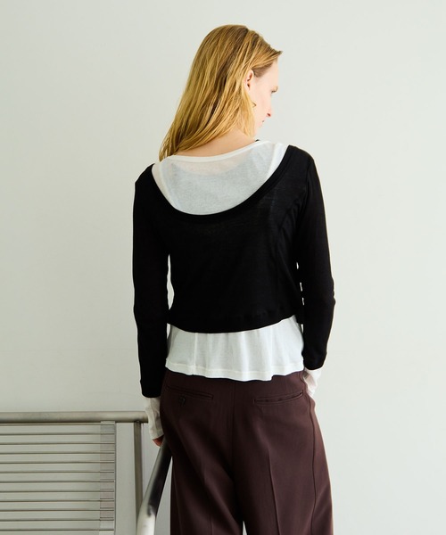 PRE-ORDER】2WAY Neck Bicolor Comfort Top/2WAYネックバイカラー