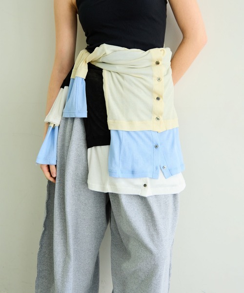 2WAY Neck Bicolor Comfort Top/2WAYネックバイカラーコンフィートップ