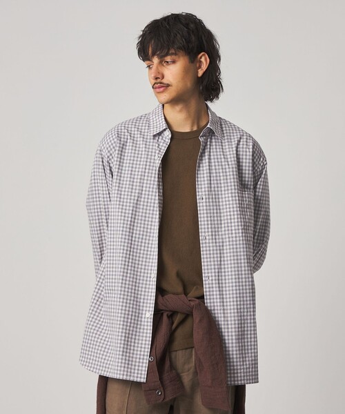 Steven Alan＞ ヘイズ チェック レギュラーカラー シャツ LOOSE