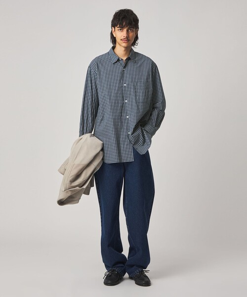 Steven Alan（スティーブンアラン）の「＜Steven Alan＞ ヘイズ チェック レギュラーカラー シャツ LOOSE（シャツ/ブラウス・メンズ・ホワイト/ネイビー・S/M/L/XL）」の10枚目の写真
