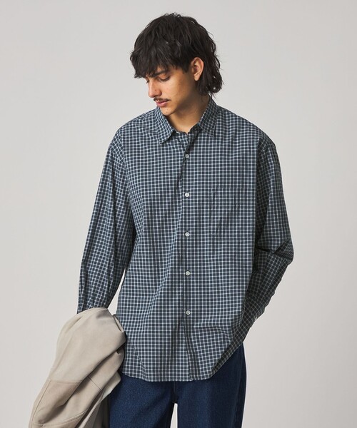 Steven Alan（スティーブンアラン）の「＜Steven Alan＞ ヘイズ チェック レギュラーカラー シャツ LOOSE（シャツ/ブラウス・メンズ・ホワイト/ネイビー・S/M/L/XL）」の13枚目の写真