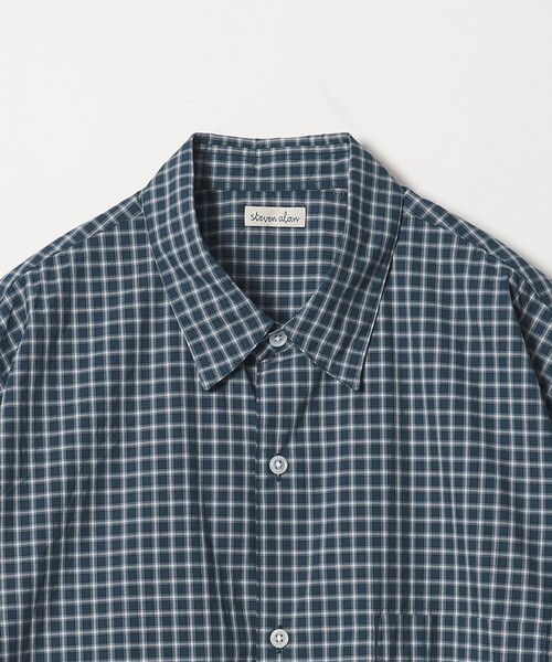 Steven Alan＞ ヘイズ チェック レギュラーカラー シャツ LOOSE