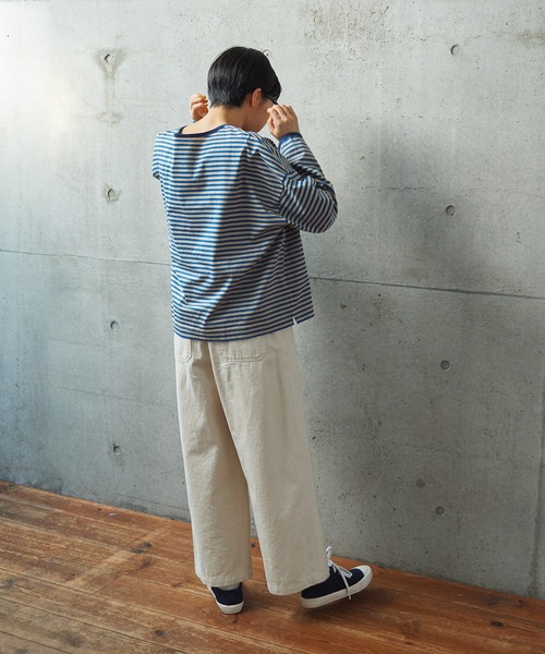 PAR ICI（パーリッシィ）の「ボーダー配色バインダー 長袖BIGカットソー【BASIC COLOR】（Tシャツ/カットソー・レディース・ネイビー/ブルー/レッド・FREE）」の13枚目の写真