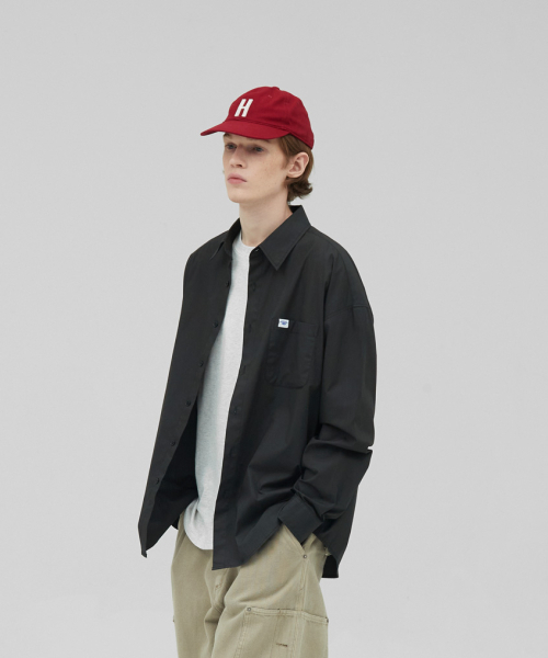 STENDS（ステンズ）の「[M~4XL] フローコットンシャツ_ディープチャコール（シャツ/ブラウス・メンズ・その他・LARGE/X-LARGE/XX-LARGE/XXX-LARGE/MEDIUM/XXXX-LARGE）」の2枚目の写真