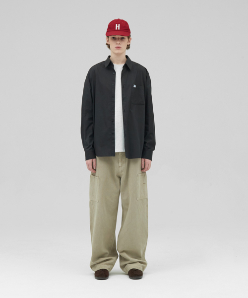STENDS（ステンズ）の「[M~4XL] フローコットンシャツ_ディープチャコール（シャツ/ブラウス・メンズ・その他・LARGE/X-LARGE/XX-LARGE/XXX-LARGE/MEDIUM/XXXX-LARGE）」の6枚目の写真