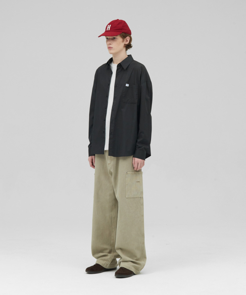 STENDS（ステンズ）の「[M~4XL] フローコットンシャツ_ディープチャコール（シャツ/ブラウス・メンズ・その他・LARGE/X-LARGE/XX-LARGE/XXX-LARGE/MEDIUM/XXXX-LARGE）」の7枚目の写真
