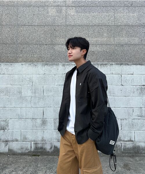 STENDS（ステンズ）の「[M~4XL] フローコットンシャツ_ディープチャコール（シャツ/ブラウス・メンズ・その他・LARGE/X-LARGE/XX-LARGE/XXX-LARGE/MEDIUM/XXXX-LARGE）」の17枚目の写真