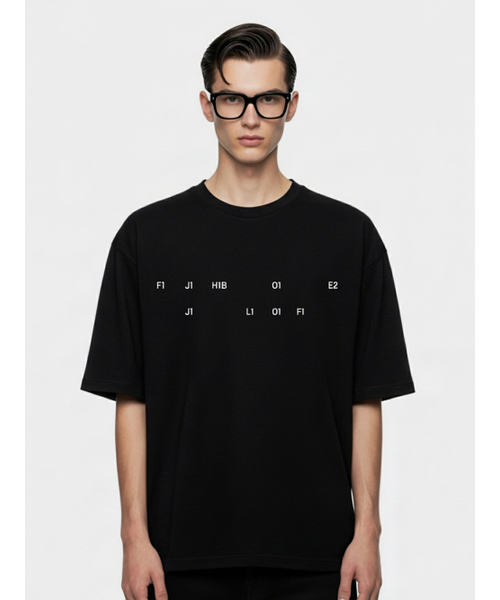 DEOSTATE（デオ ステイト）の「ビザコード 半袖Tシャツ.02（Tシャツ/カットソー・メンズ・ブラック・LARGE）」の3枚目の写真