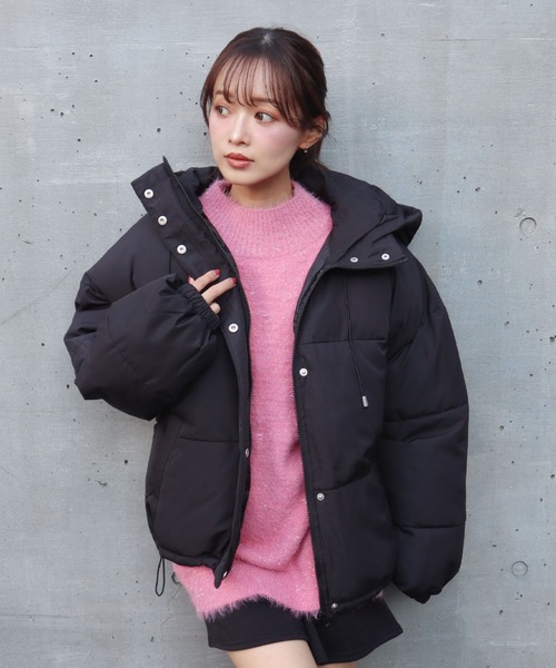 CECIL McBEE（セシルマクビー）の「配色ファイバーダウンジャケット（ダウンジャケット/コート・レディース・アイボリー/ブラック/ライトグレー・MEDIUM/LARGE）」の20枚目の写真
