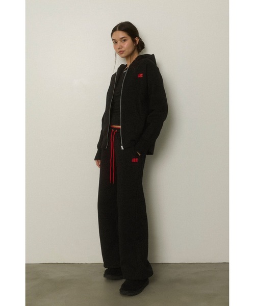 ALEXIA STAM（アリシアスタン）の「Wellness Contrast Logo Sweat Pants /ウェルネス 配色スウェットパンツ（スウェットパンツ・レディース・グレー/ブラック・S/M）」の15枚目の写真