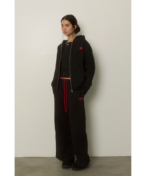 ALEXIA STAM（アリシアスタン）の「Wellness Contrast Logo Sweat Pants /ウェルネス 配色スウェットパンツ（スウェットパンツ・レディース・グレー/ブラック・S/M）」の16枚目の写真