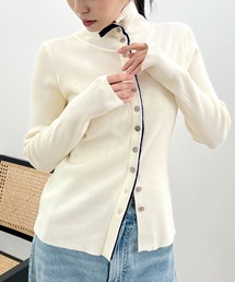《26SS 新作》ボタンデザインタートルニット