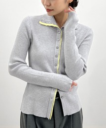 《26SS 新作》ボタンデザインタートルニット