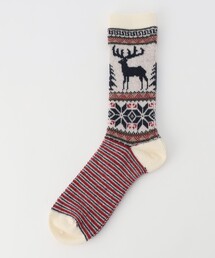 NOLLEY'S LIGHT（ノーリーズライト）の「《ANONYMOUSISM》Wool Deer Snow ジャガード ソックス（その他小物）」