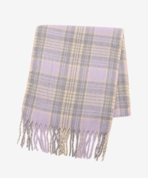 le.coeur blanc（ルクールブラン）の「チェック起毛ストール（ストール/ショール・レディース・パープル系その他2/ブルー系その他2・FREE）」の10枚目の写真
