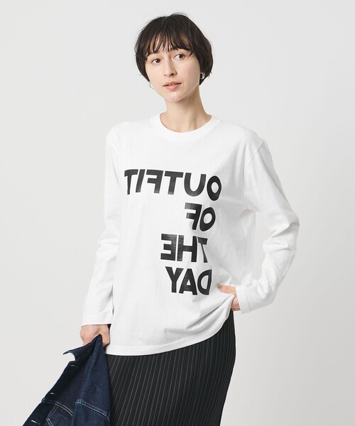 m's braque(エムズブラック)の「【別注】<m’s braque>OUTFIT OF THE DAY Tシャツ(Tシャツ/カットソー・レディース・ホワイト・M)」の3枚目の写真