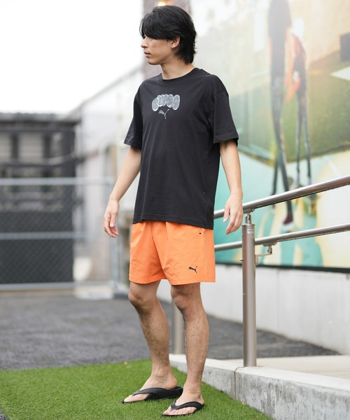PUMA(プーマ)の「PUMA/プーマ メンズ 半袖 Tシャツ ロゴ バルーンプリント 636798(Tシャツ/カットソー・メンズ・ブラック/ホワイト・XL/L/M)」の4枚目の写真