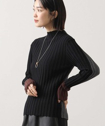 Gready Brilliant | ウールリブトリコロールボトルネックニット(ニット/セーター)