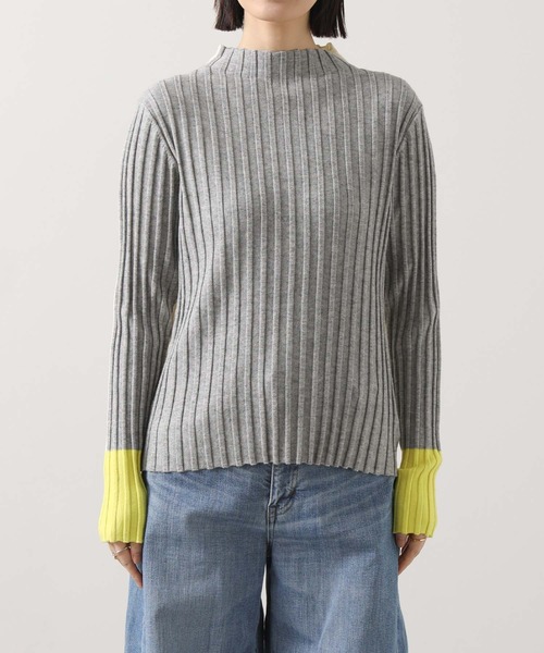 Gready Brilliant（グレディブリリアン）の「ウールリブトリコロールボトルネックニット（ニット/セーター・レディース・グレー系/ブラック系・FREE）」の19枚目の写真