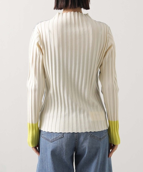 Gready Brilliant（グレディブリリアン）の「ウールリブトリコロールボトルネックニット（ニット/セーター・レディース・グレー系/ブラック系・FREE）」の20枚目の写真