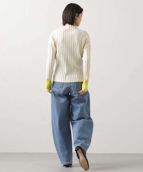 Gready Brilliant（グレディブリリアン）の「ウールリブトリコロールボトルネックニット（ニット/セーター・レディース・グレー系/ブラック系・FREE）」の13枚目の写真