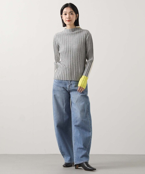 Gready Brilliant（グレディブリリアン）の「ウールリブトリコロールボトルネックニット（ニット/セーター・レディース・グレー系/ブラック系・FREE）」の14枚目の写真