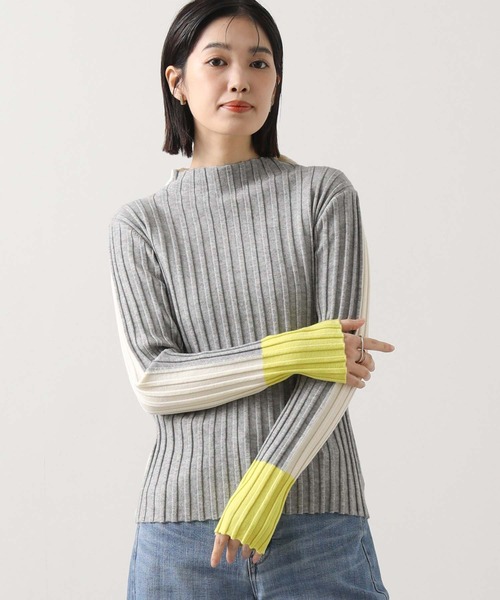 Gready Brilliant（グレディブリリアン）の「ウールリブトリコロールボトルネックニット（ニット/セーター・レディース・グレー系/ブラック系・FREE）」の15枚目の写真