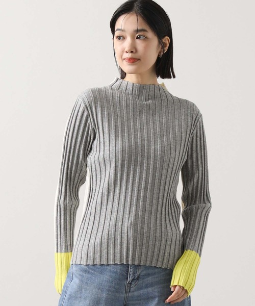 Gready Brilliant（グレディブリリアン）の「ウールリブトリコロールボトルネックニット（ニット/セーター・レディース・グレー系/ブラック系・FREE）」の18枚目の写真